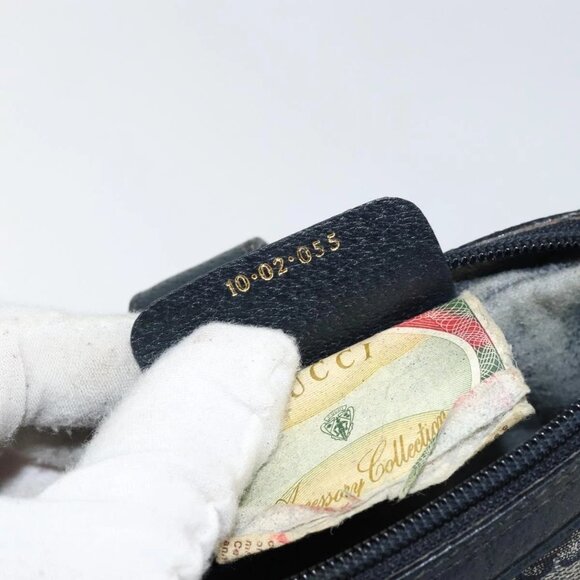 GUCCI GG Supreme Sherry Line Shoulder Bag PVC Navy Gold 10 02 055 Auth ep11283 - Picture 13 of 16